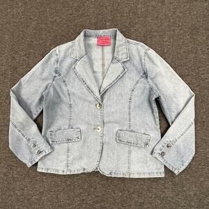Carol's Denims Jean Jacket Womens Size 2XL Cotton Blue
